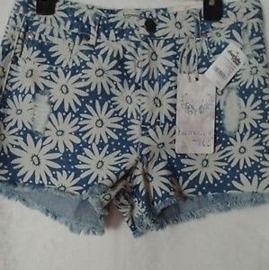 Charlotte Russe Floral Distressed Shorts Sz 10